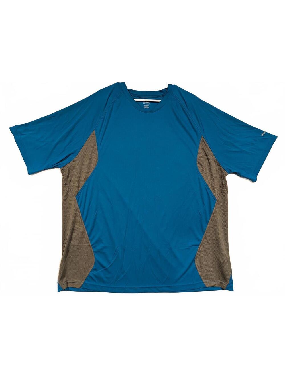 Reebok PlayDry Athletic Training Shirt Blue Gray Performance Tee Mens 3XL